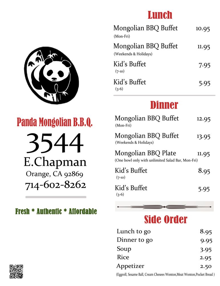 mongolian bbq prices